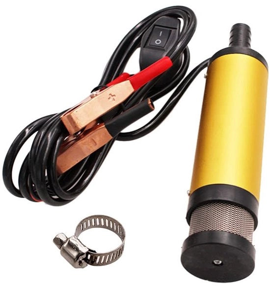 Pompa a olio elettrica 38mm - 12L/min trasferimento carburante - Formato compatto - Coperchio in alluminio - Imbottigliabile - Adatto per automobili