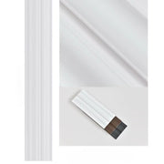 Trade Shop - Pannello Decorativo 3d Bianco 122x290 Cm Effetto Doghe Moderne In Ps -