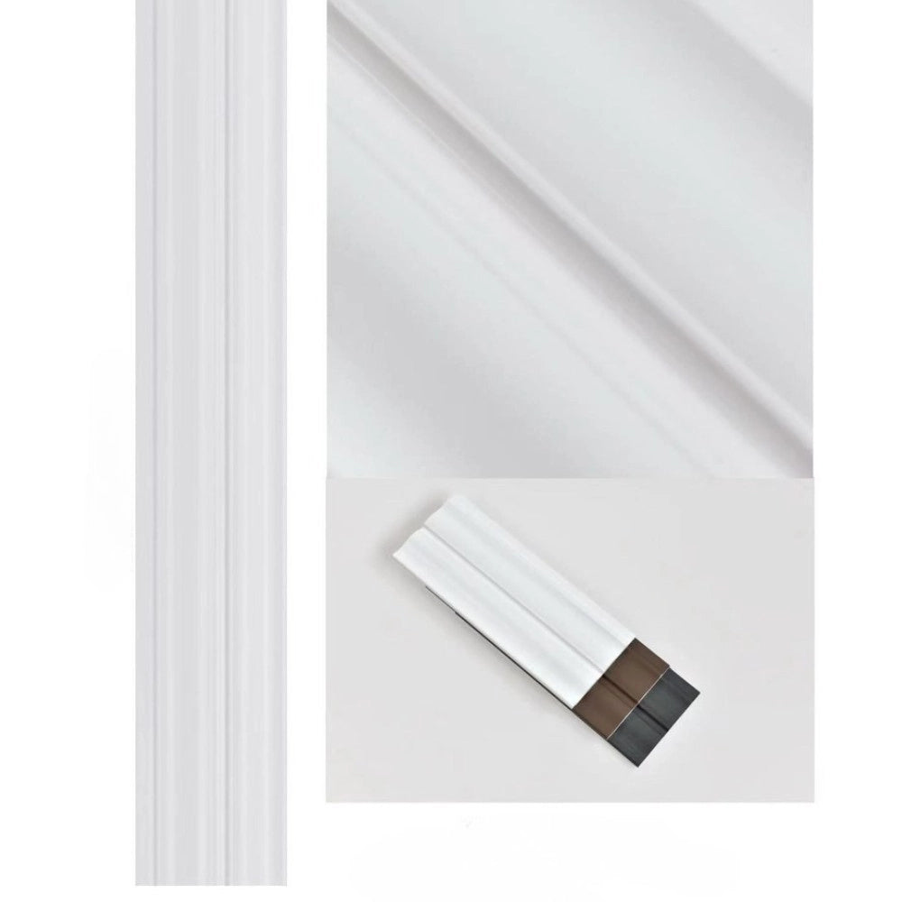 Trade Shop - Pannello Decorativo 3d Bianco 122x290 Cm Effetto Doghe Moderne In Ps -