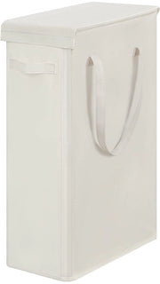 Wastino grande con coperchio 60L, basso e sottile, ad alta capacità, con cerniera apribile, grande contenitore di stoccaggio, cassetto per rifiuti per il lavaggio delle abiti, da camera da letto, colore beige