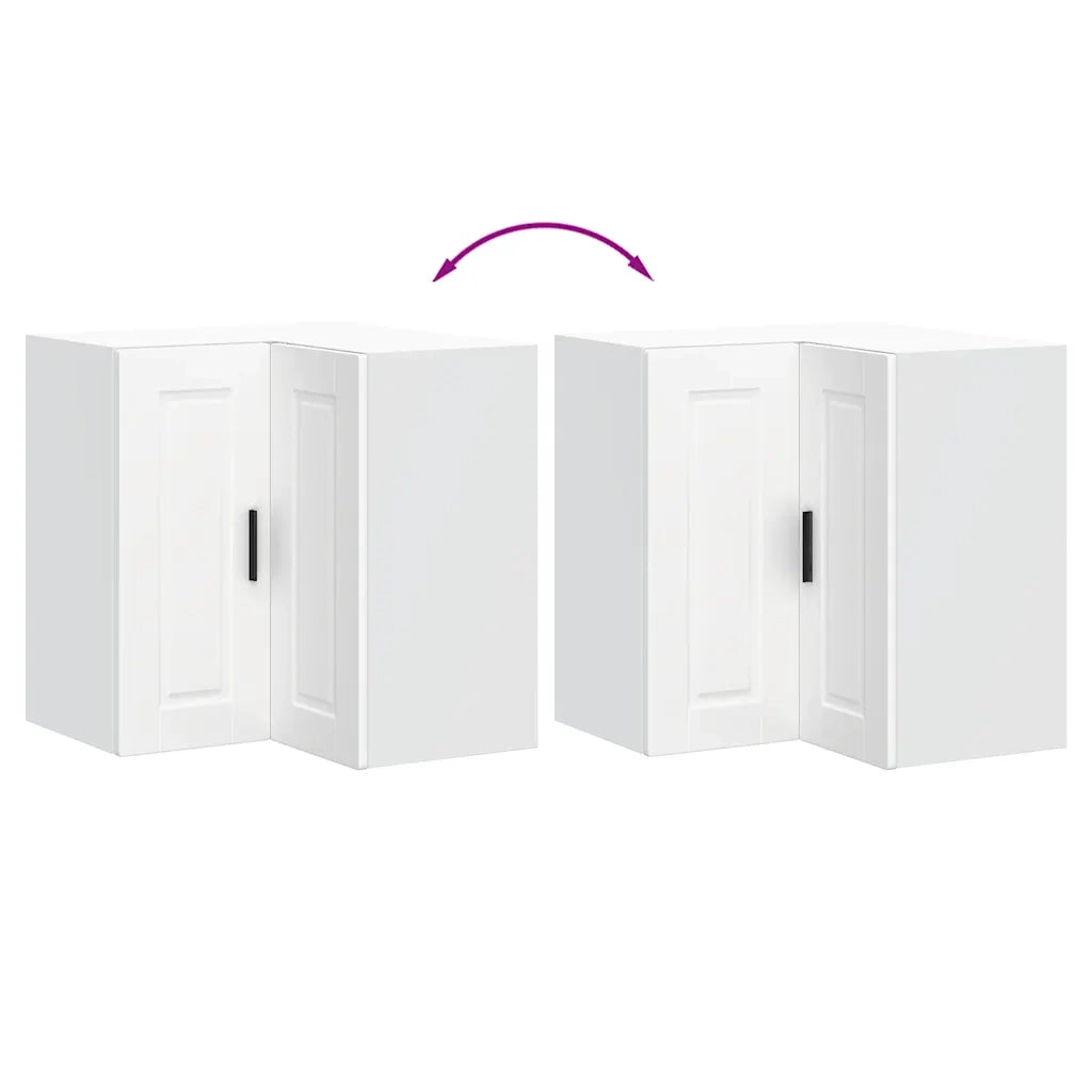 Pensile da Cucina | Mobile da Cucina ad Angolo Porto Bianco in Legno Multistrato