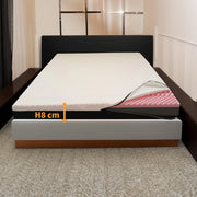 Topper MEMORY + Topper RIGIDO ORTOPEDICO ALTO 8 cm | TOPPER MEMORY e RIGIDO Piazza e mezzo 130X195 Cm | Materasso con tessuto SFODERABILE | Topper doppia rigiditï¿½ - MOD. OPTIMA H8
