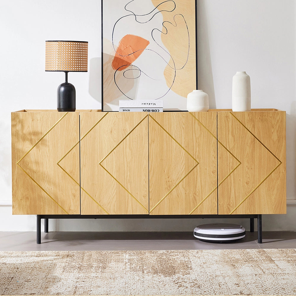 Buffet - Xylo - 4porte legno naturale 160x40x78cm