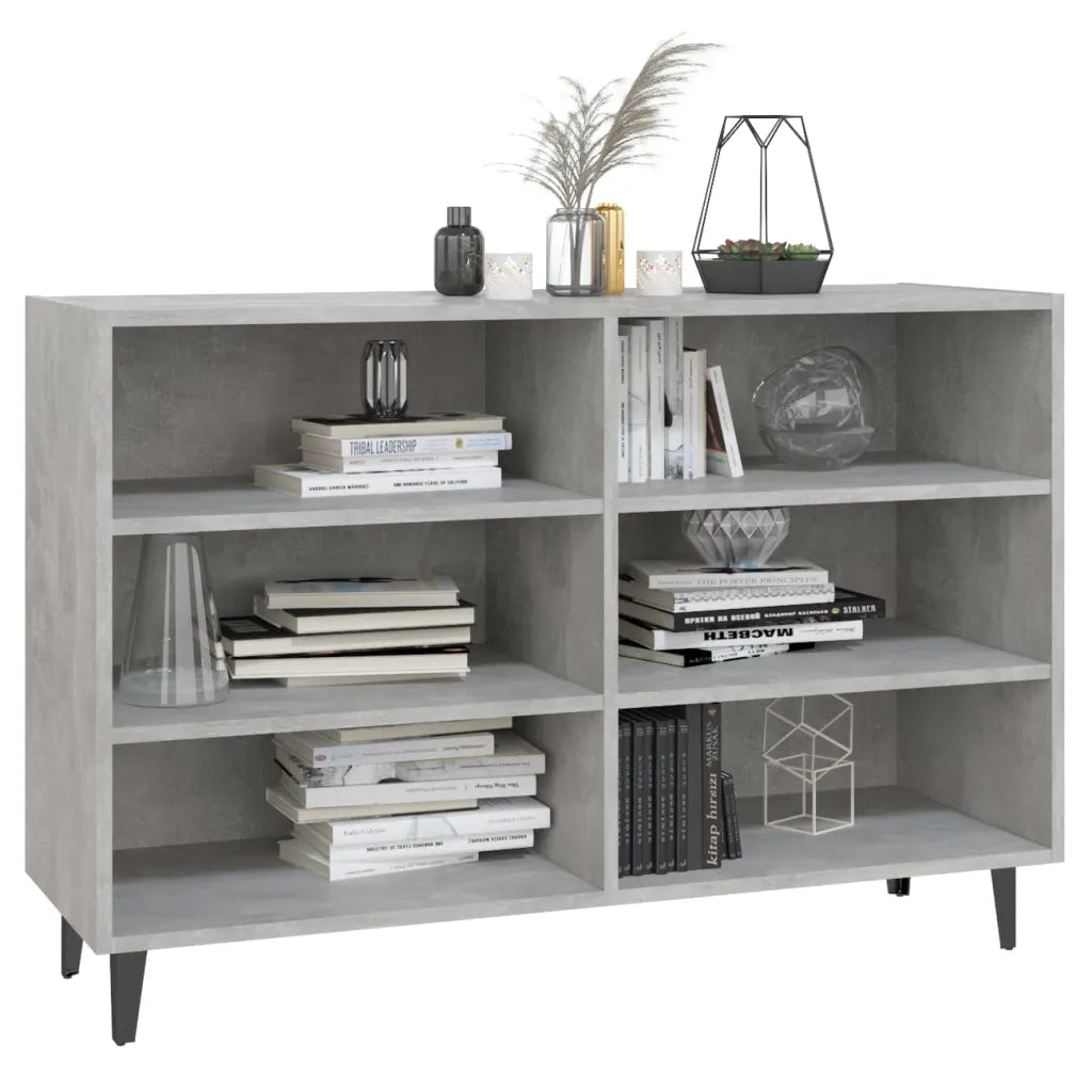 Credenza | Madia | Buffet da pranzo | Armadio da pranzo Grigio Cemento 103,5x35x70 cm in Legno Multistrato