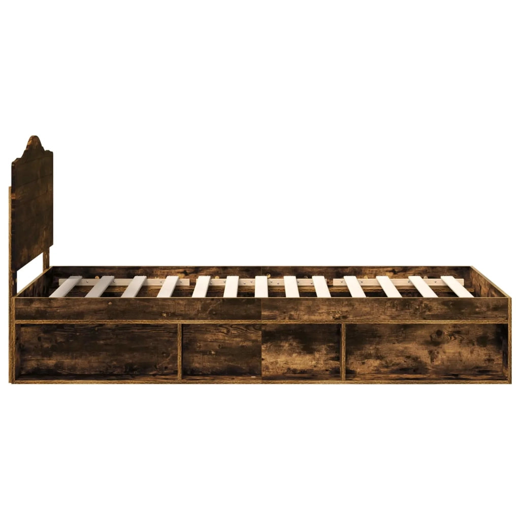 Struttura del letto-Giroletto Rovere fum¨¦ 90 x 190 cm Pino massello 838258
