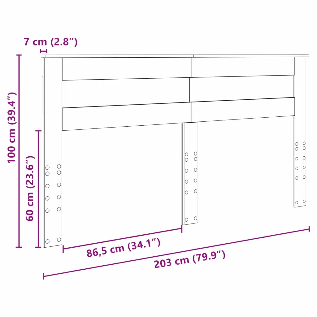 Testiera | Testata Grigio Sonoma Legno multistrato