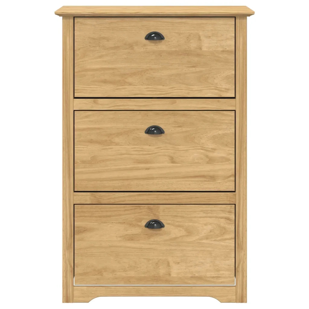 Scarpiera BODO Marrone miele 80 x 35 x 118 cm Legno multistrato 42023477