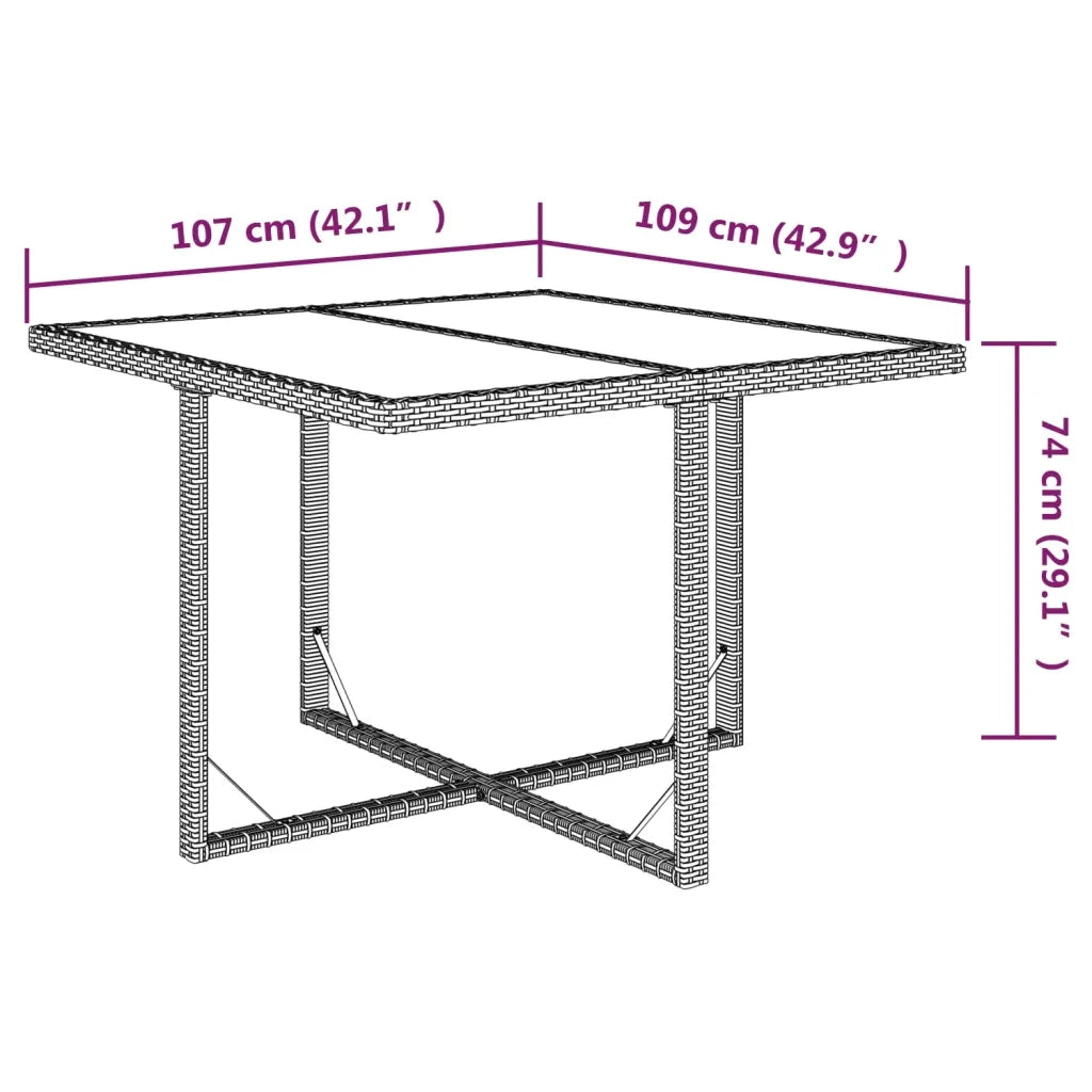 Set da Pranzo da Giardino 9 pz con Cuscini Nero in Polyrattan 3095506