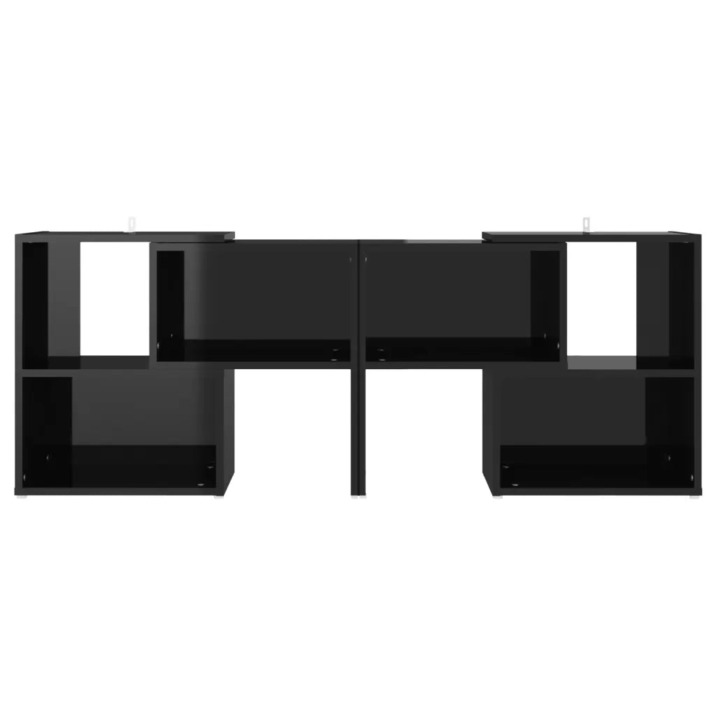 Mobile Porta TV-Mobile per TV-Credenza TV Nero Lucido 104x30x52 cm in Legno Multistrato