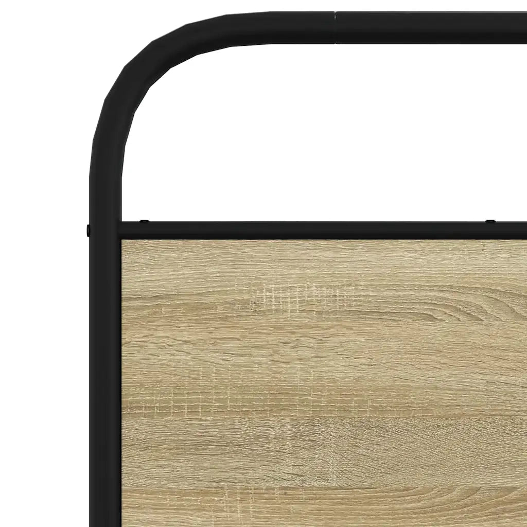 Letto singolo | Letto per adulti | Giroletto senza Materasso Rovere Sonoma 80x200 cm in Truciolato