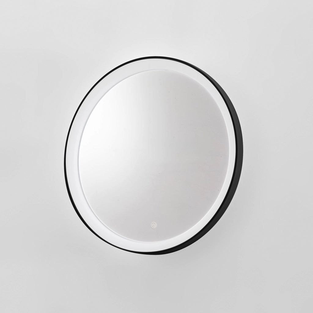 KRIZIA A/M - Applique Led 30W Dimmerabile con Specchio, Touch CCT 3000K-4000K, Antiappannamento, Finitura Nero Satinato - Gealuce