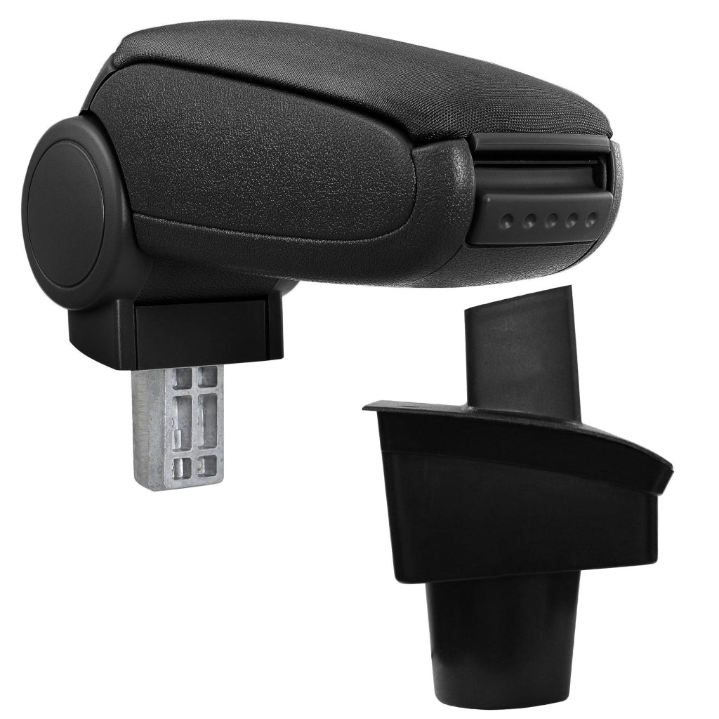 Bracciolo centrale per VW Passat B6 3C con scomparto imbottito in tessuto nero 03_0000745