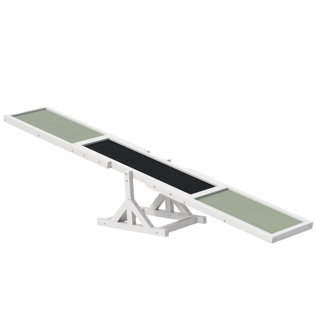Tavola Equilibrio Agility Cani ¨C Xylo ¨C Antiscivolo 180x30x30cm Grigio Bianco