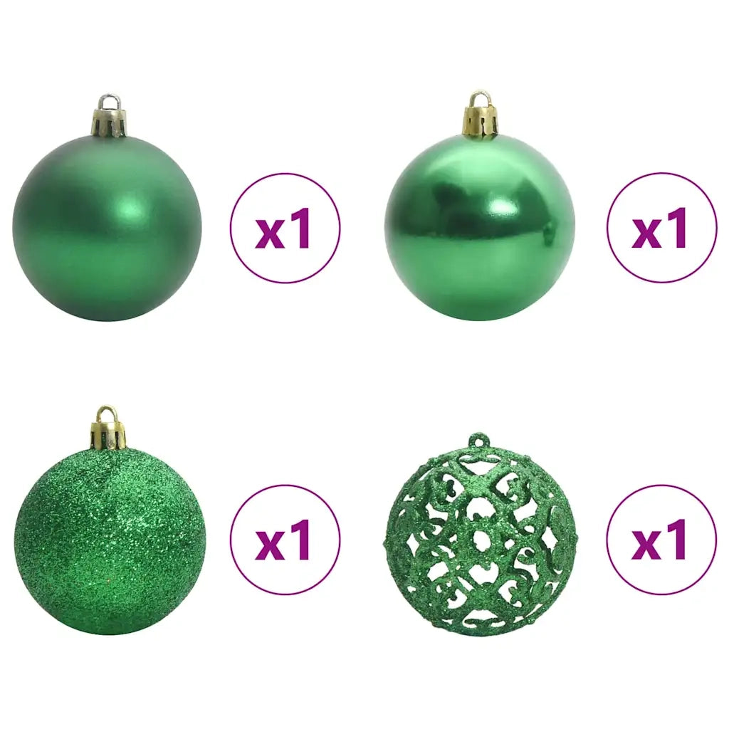 Albero di Natale artificiale Verde e bianco 150 cm 3395178