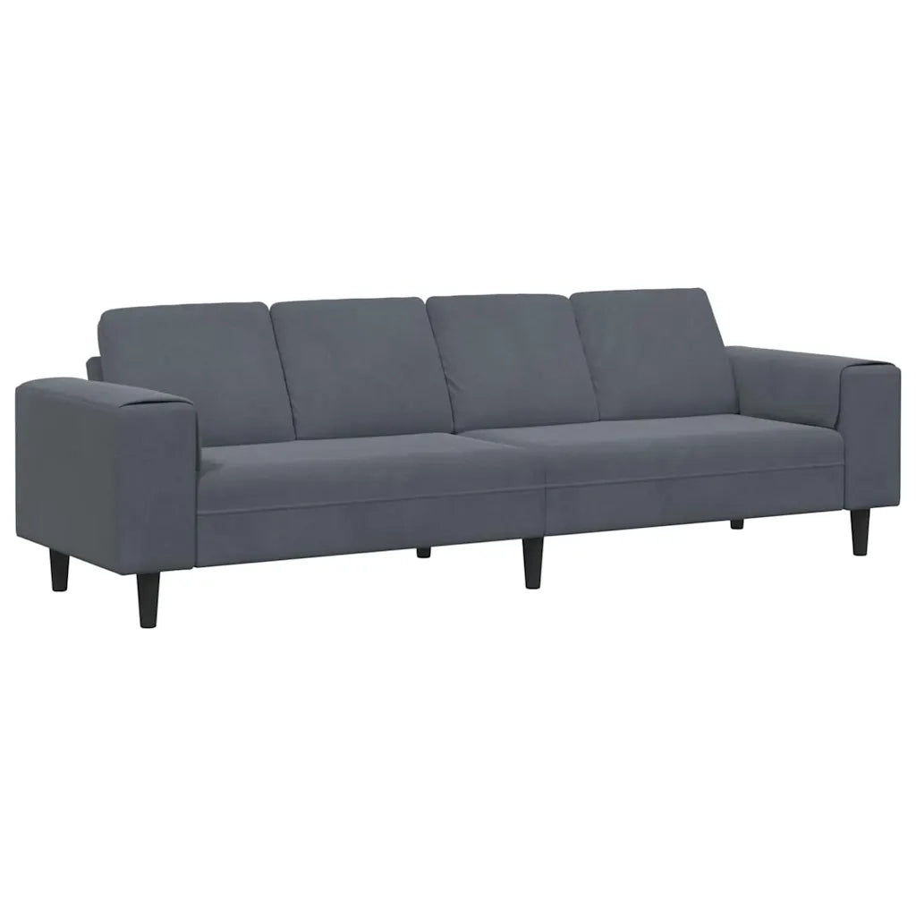 Divano per Soggiorno-Sofa da Soggiorno-Divanetto Grigio scuro 250 x 77 x 76 cm