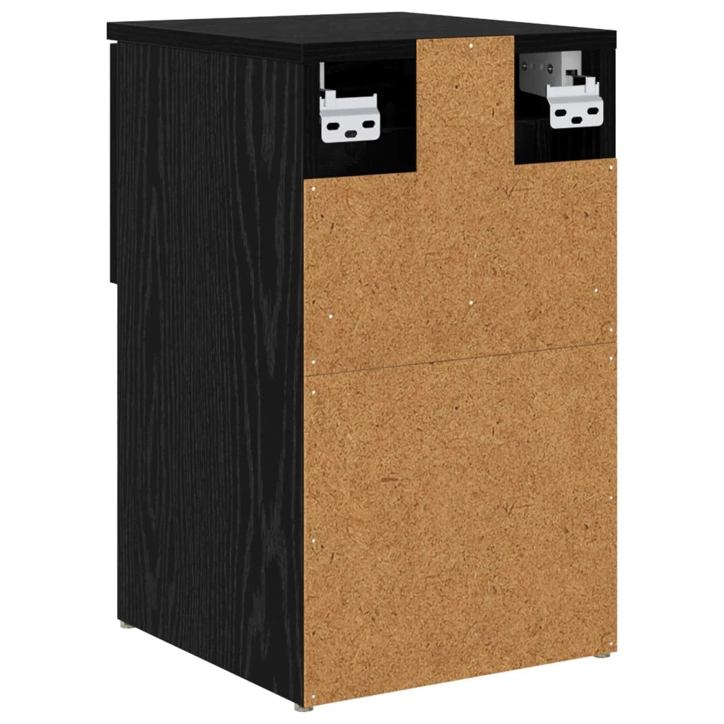 Armadietto per letto 2 pcs Rovere Nero 29 x 31,5 x 49 cm 8001100