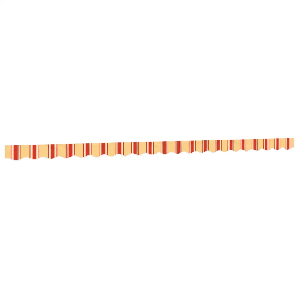 Tessuto Ricambio per Mantovana Tenda Righe Giallo Arancione 5 m 367796