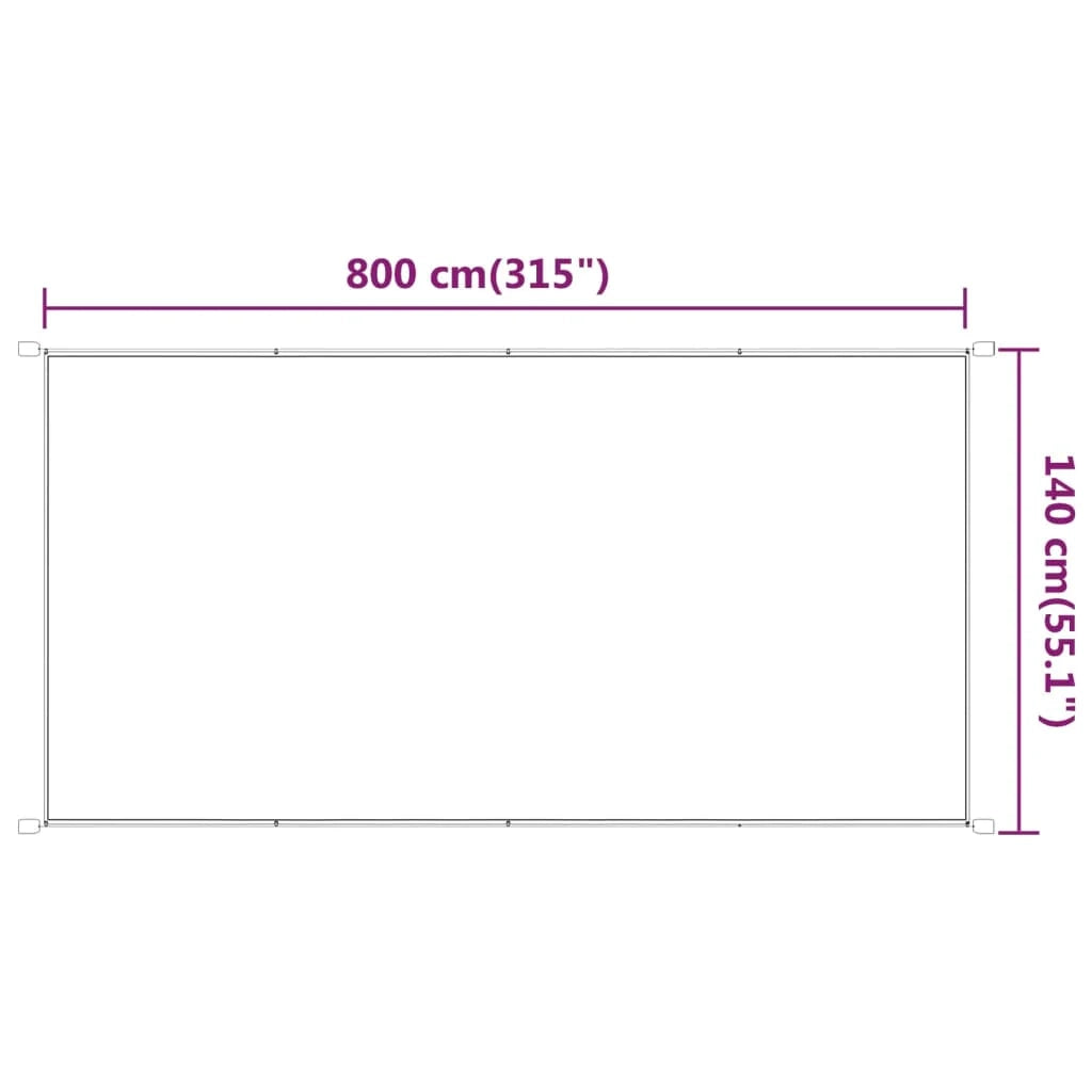 Tenda da sole verticale 140 x 800 cm tessuto oxford antracite 02_0007495