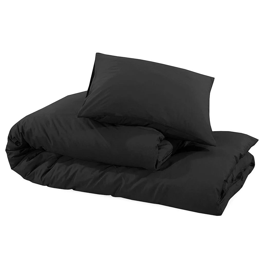 Set Copripiumino Nero 220x240 cm in Cotone CFW4408410