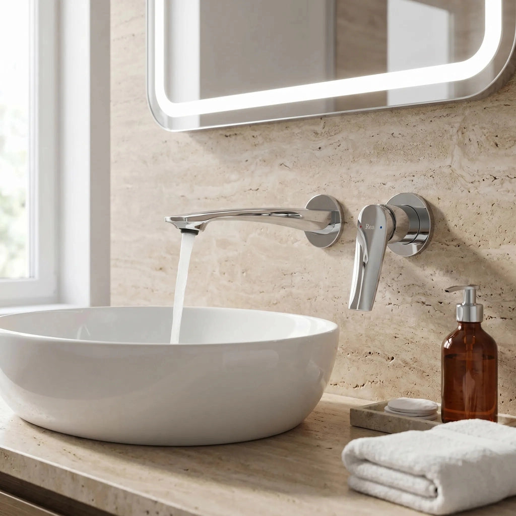 Miscelatore Lavabo Da Incasso Rea Vision Chrome + Box