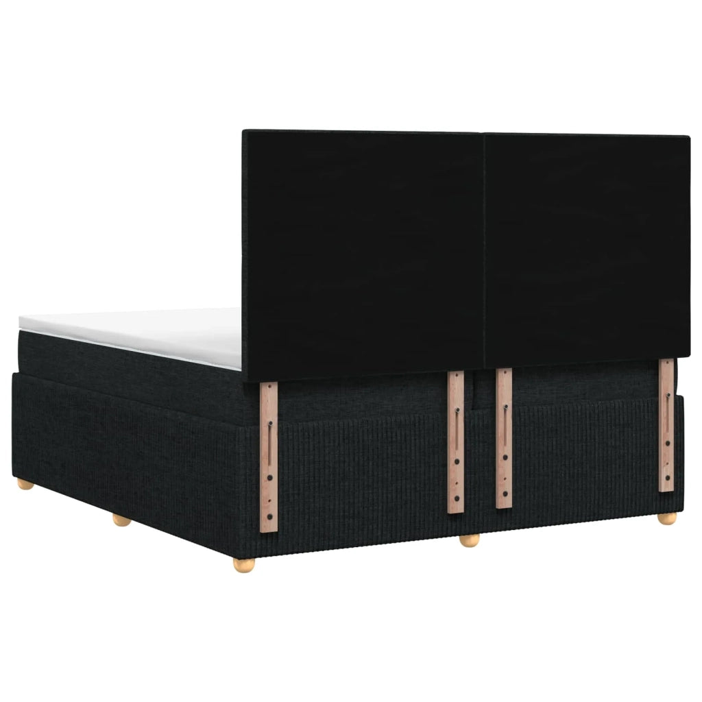Letto box spring con materasso Nero 200 x 200 cm Tessuto 3454475