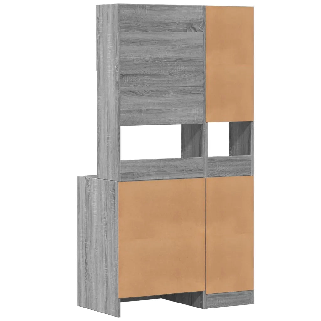 Pensile da cucina | Mobile da Cucina Grigio Sonoma 95x50x180cm in Legno Multistrato