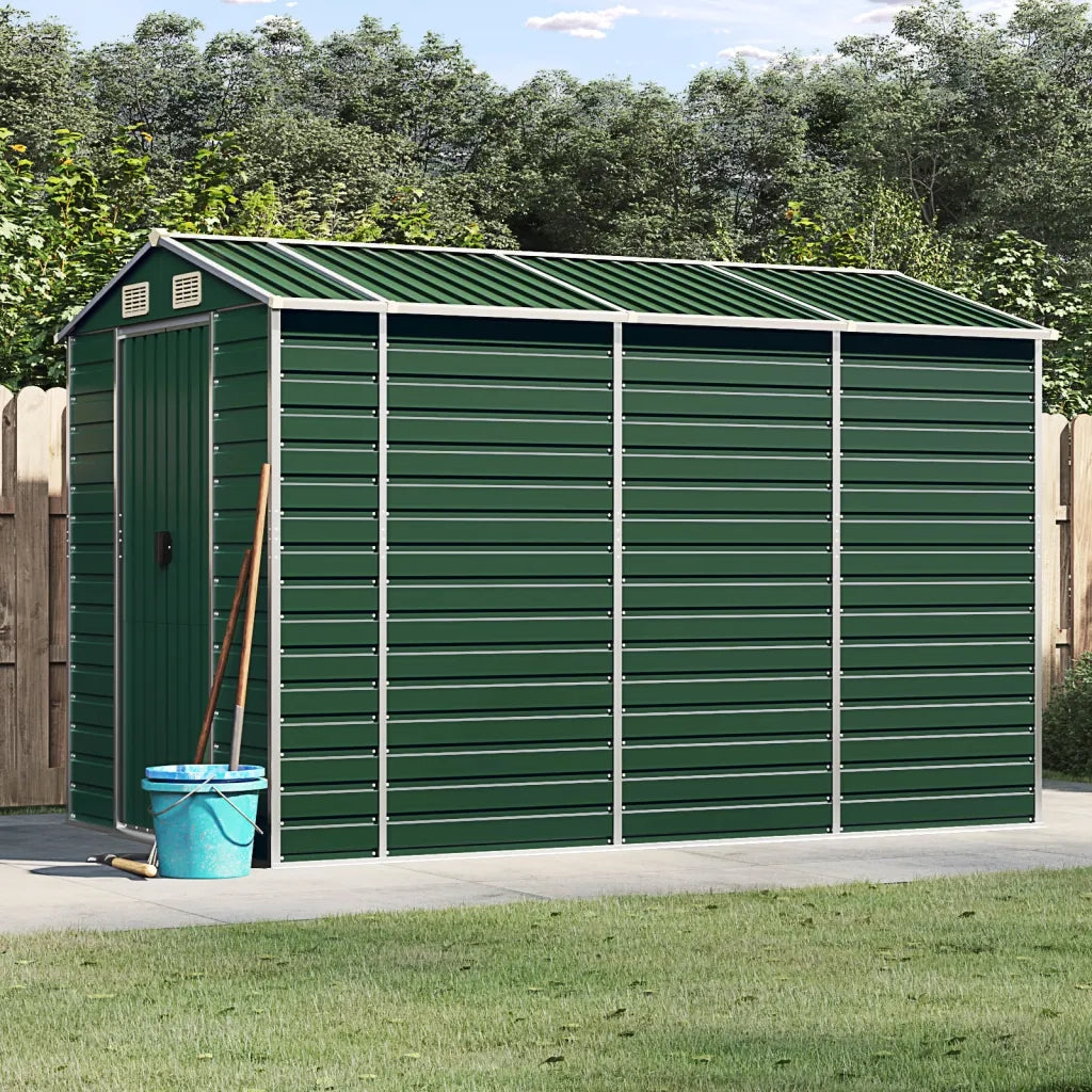 Casetta da giardino verde 191x300x198 cm in acciaio zincato 3188233