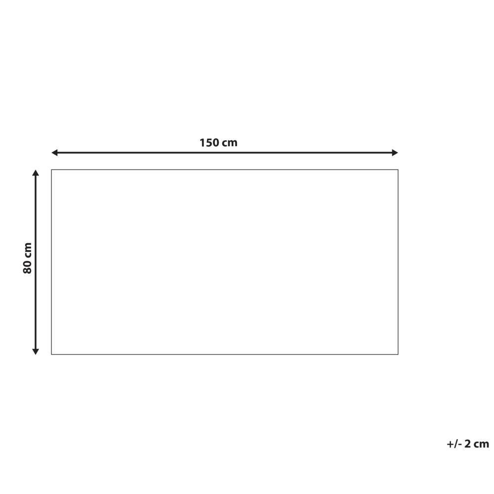 Tappeto beige e nero lana 80 x 150 cm trapuntato a mano motivo geometrico boho soggiorno camera da letto
