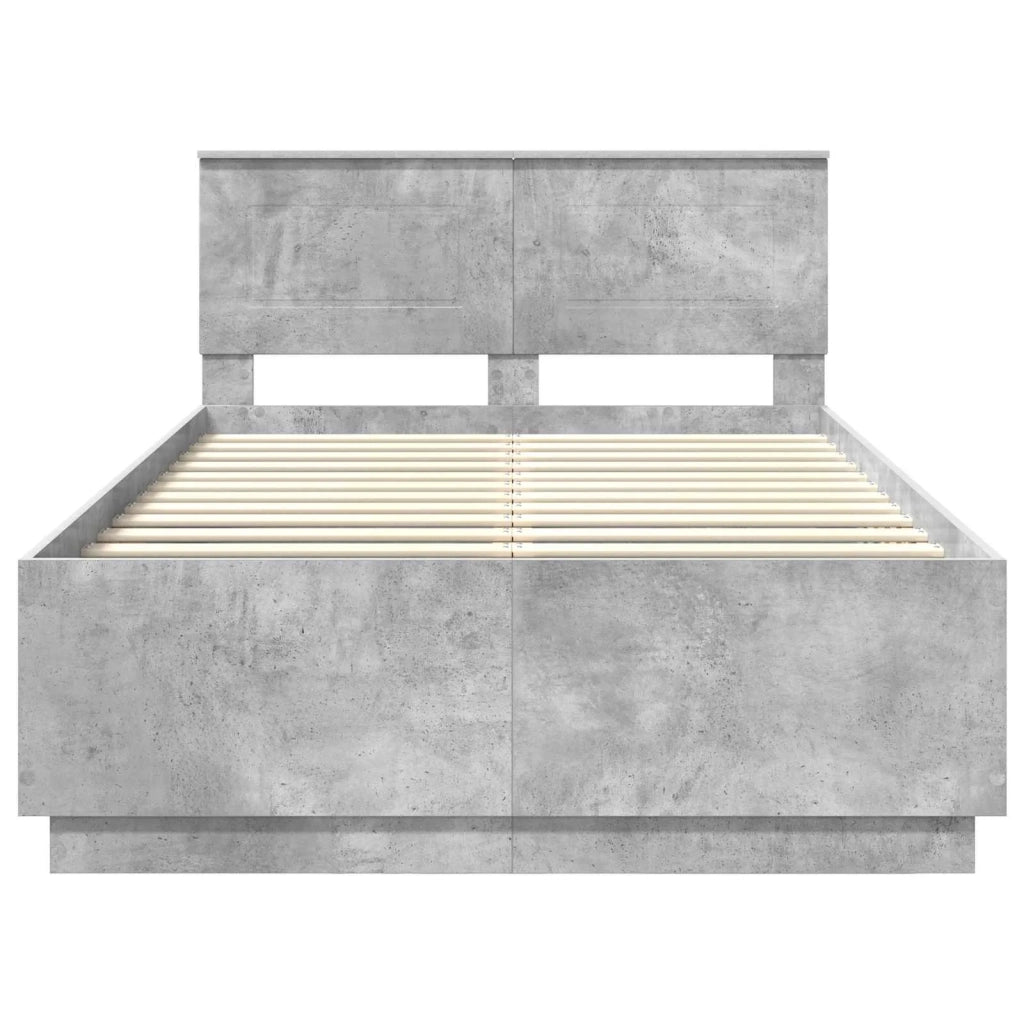 Struttura del letto con testiera Grigio Cemento 120 x 190 cm 3408183