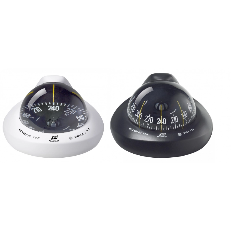 BUSSOLA OLIMPIC 115 BIANCA WHITE COMPASS WITH BLACK CONIC CARD