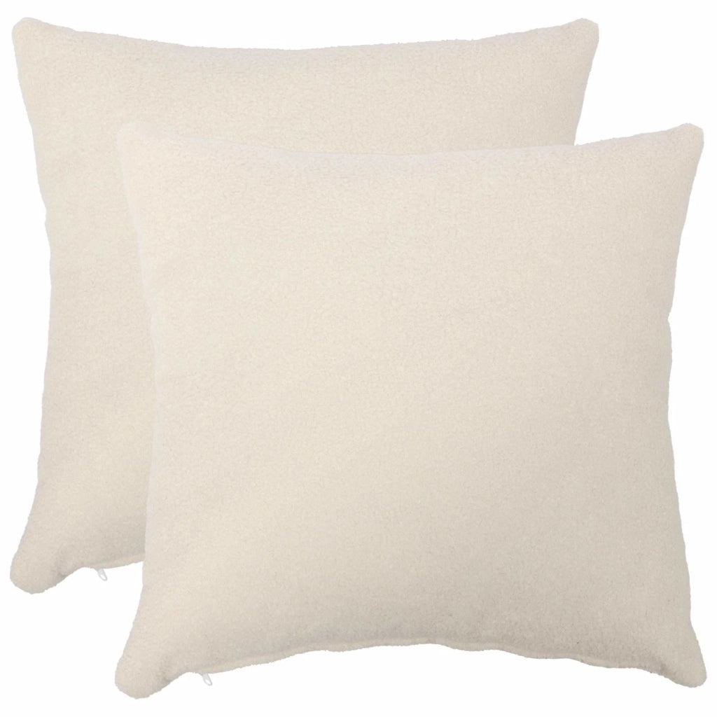 Federa 2 pz HEERLEN Crema 65 x 65 cm Bouclé 912959