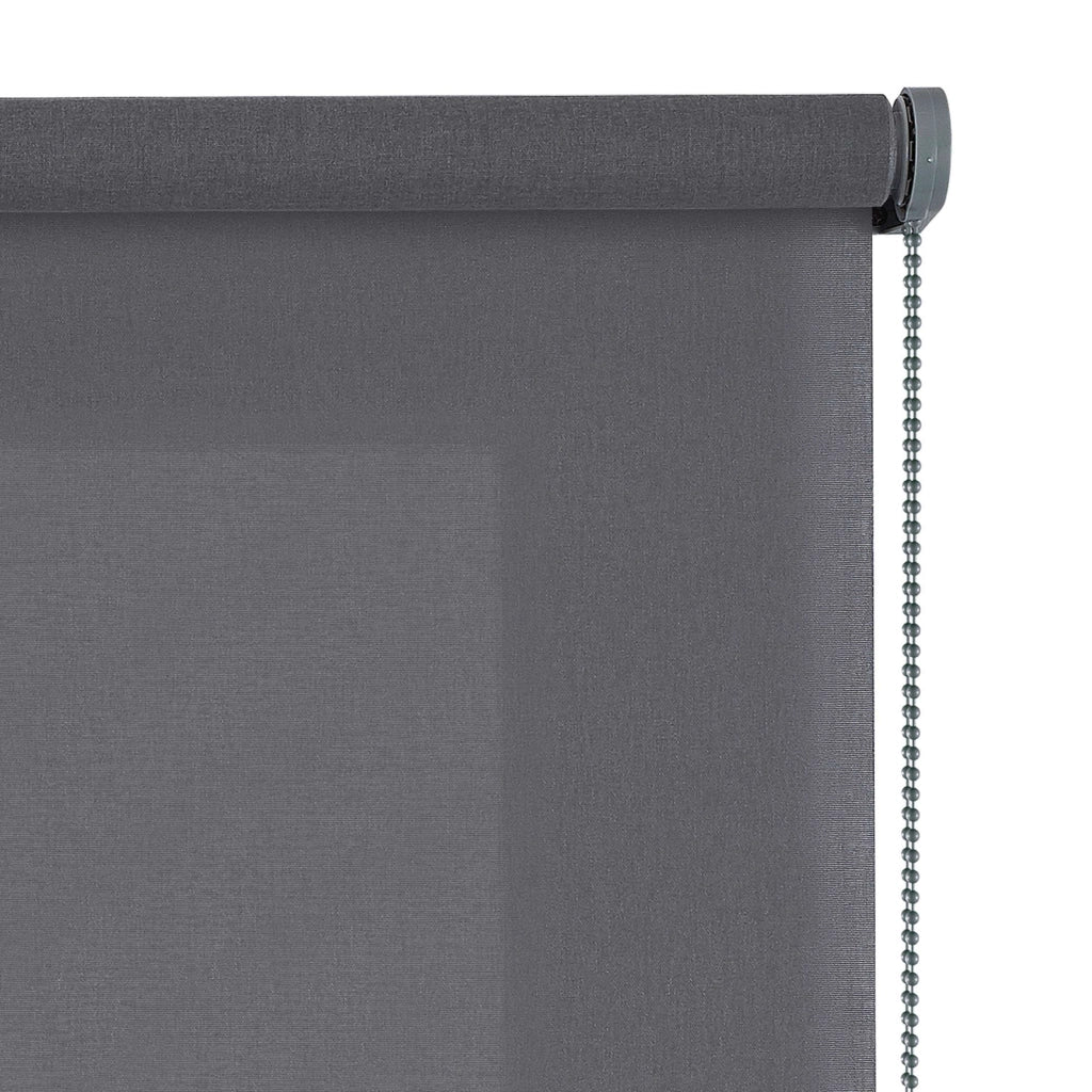 Tenda a Rullo Filtrante, Tenda Avvolgibile Traslucida Liscia Per Finestre e Porte Grigio 120x250 cm