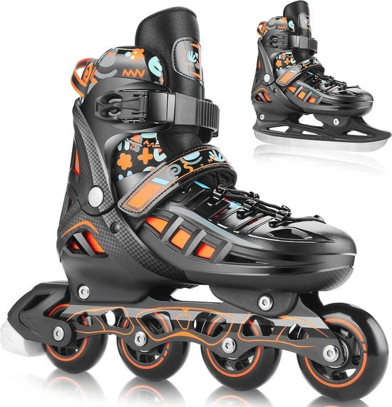 Patine da inline da 2 in 1 per Bambini e Adulti - Pattinaggio e Roller Skating