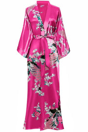 Kimono da bagno maxi con disegno floreale per donna