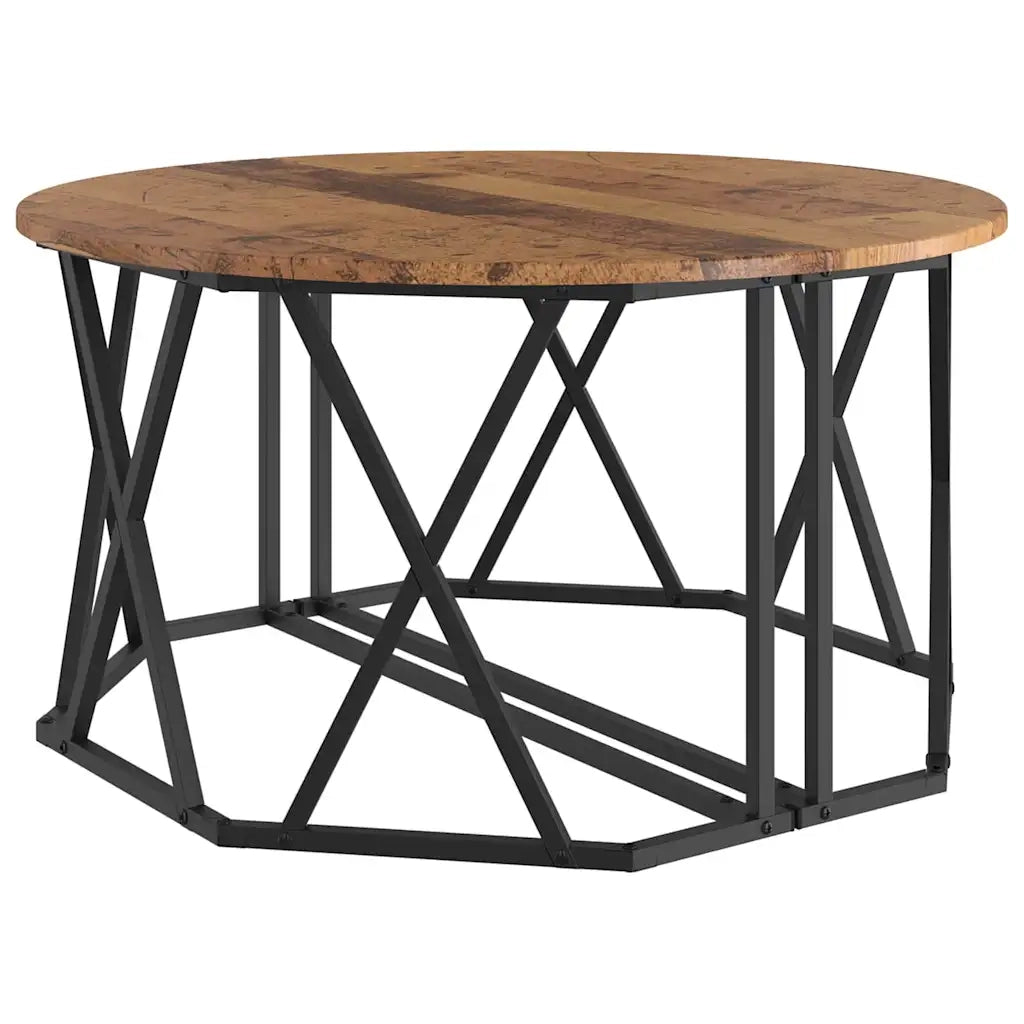 Tavolino da Salotto-Tavolino da soggiorno-Tavolo Legno vecchio 80 x 80 x 42 cm