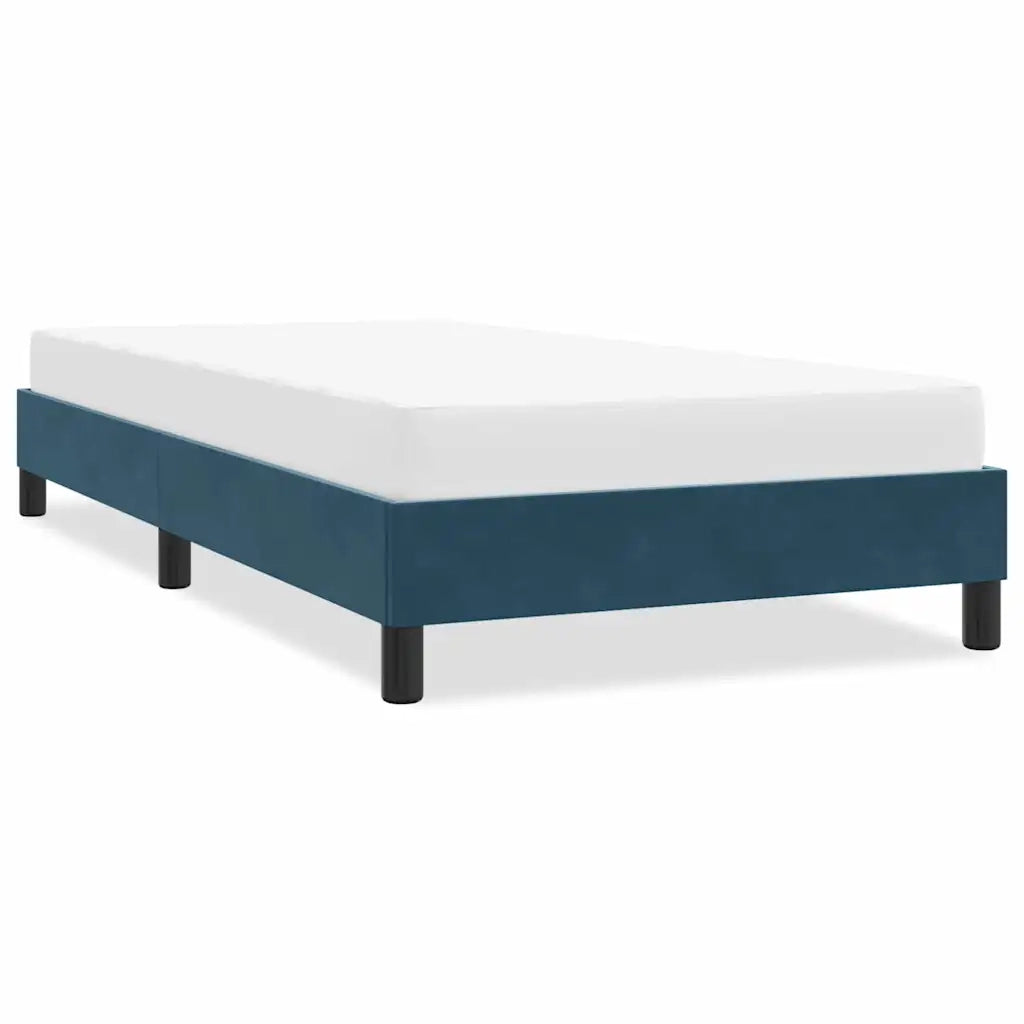 Giroletto senza Materasso-Struttura Letto Blu Scuro 90x210 cm in Velluto