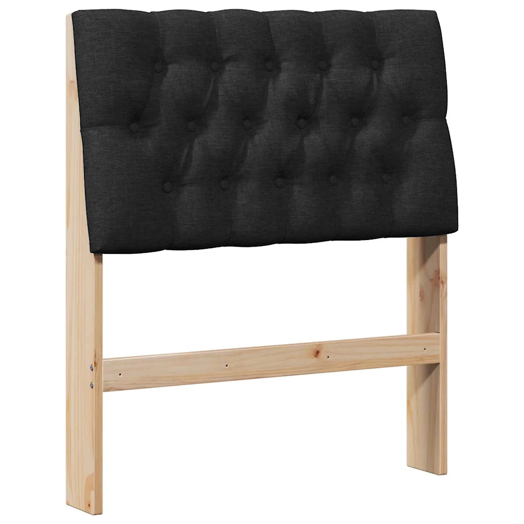Testiera | Testata imbottita Nero 75 cm Pino massello