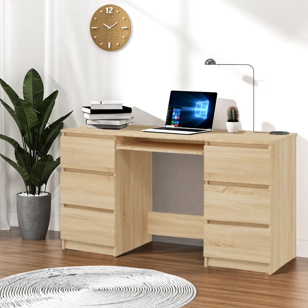 Scrivania Rovere Sonoma 140x50x77 cm in Legno Multistrato 800813