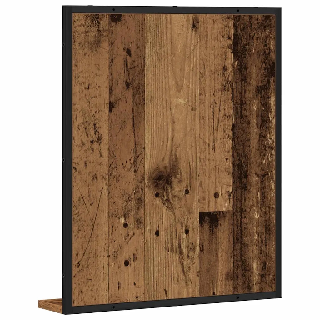 Specchio con lo scaffale Legno vecchio 50 x 12 x 60 cm