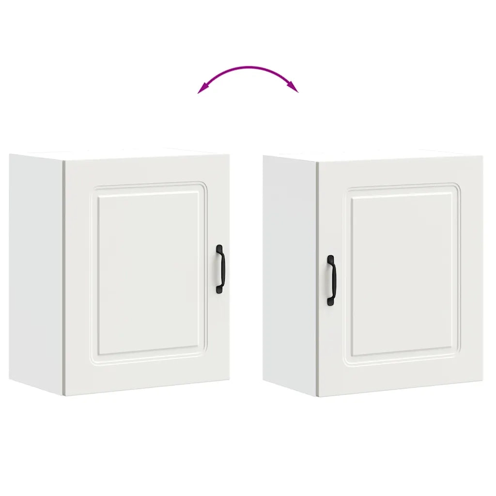 Pensile da Cucina-Mobile Cucina da Parete Kalmar Bianco in Legno Multistrato 359749