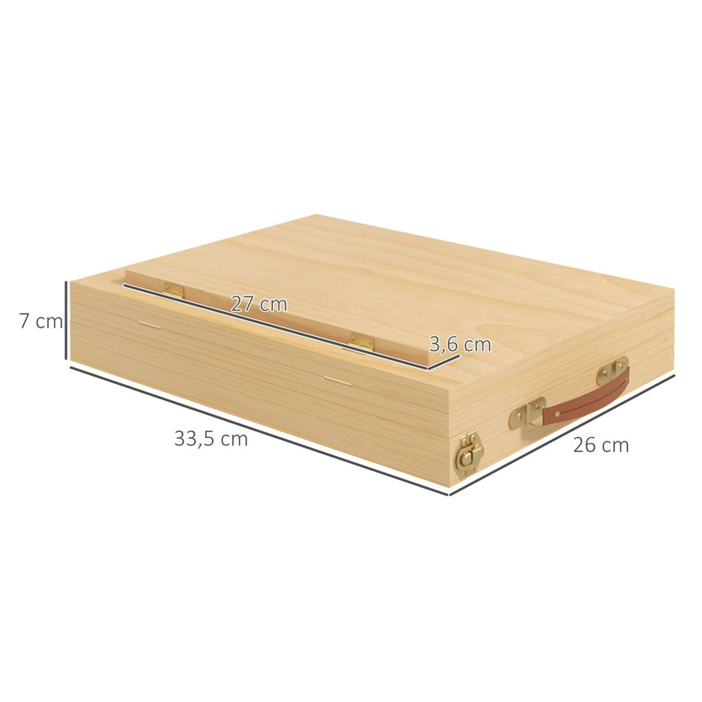 Cavalletto da Tavolo Pieghevole ¨C Xylo ¨C Legno Naturale con Cassetto 33,5x26x26 cm