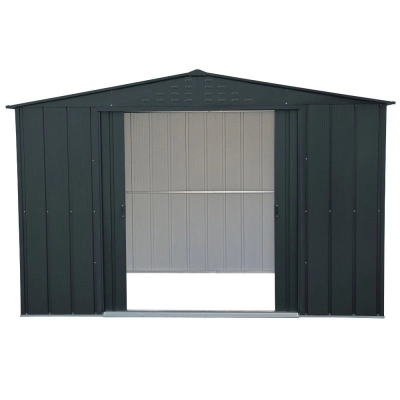 Casetta Box da Giardino 322x233x209 cm in Metallo Grigio Scuro