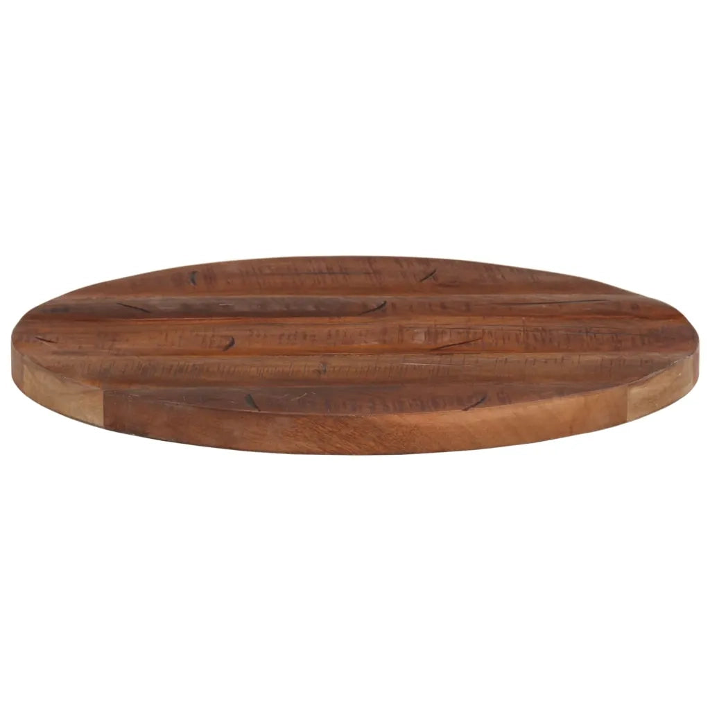 Piano per Tavolo Ø 50x3,8 cm Rotondo Legno Massello di Recupero 370037