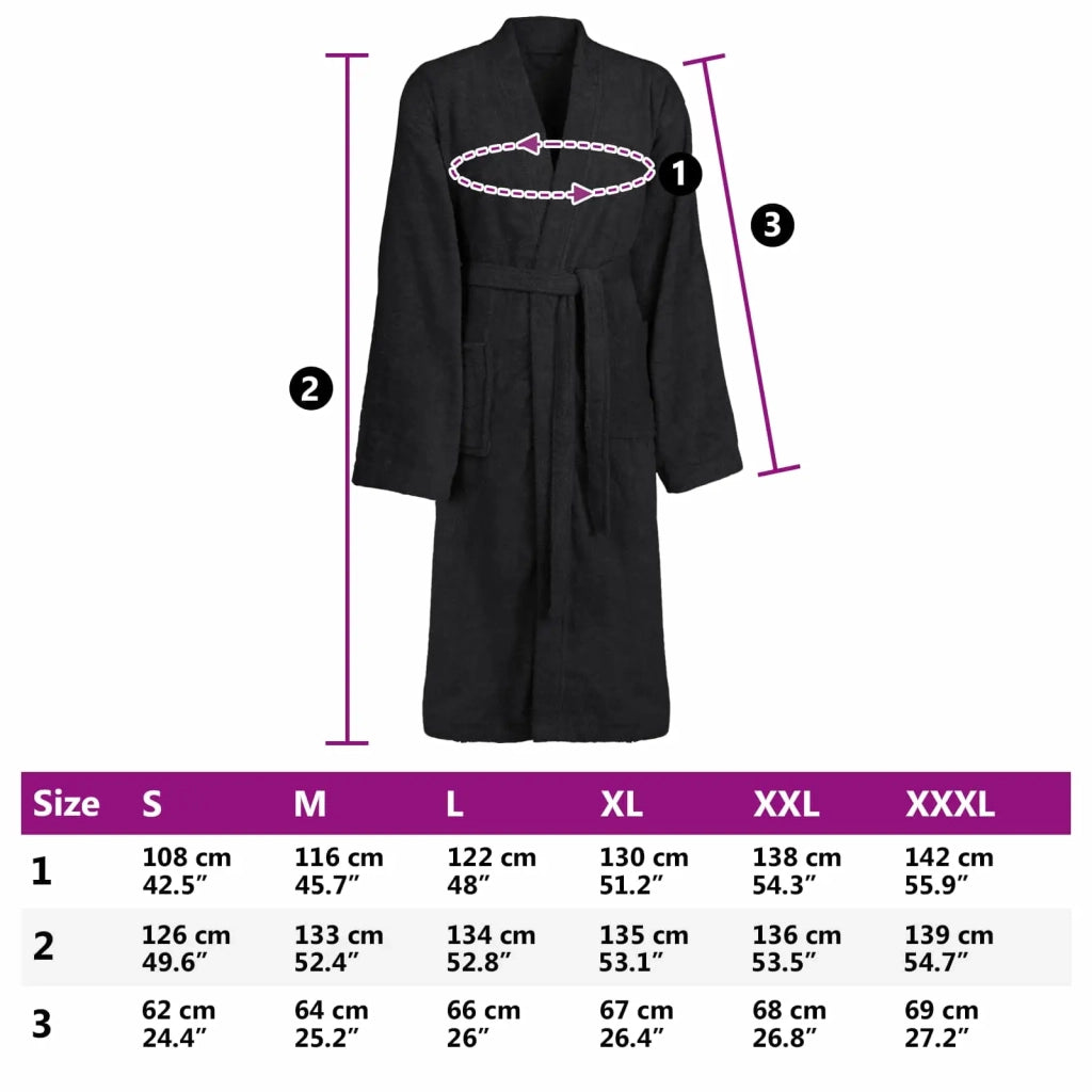 Accappatoio KINN Nero L Cotone 4100879