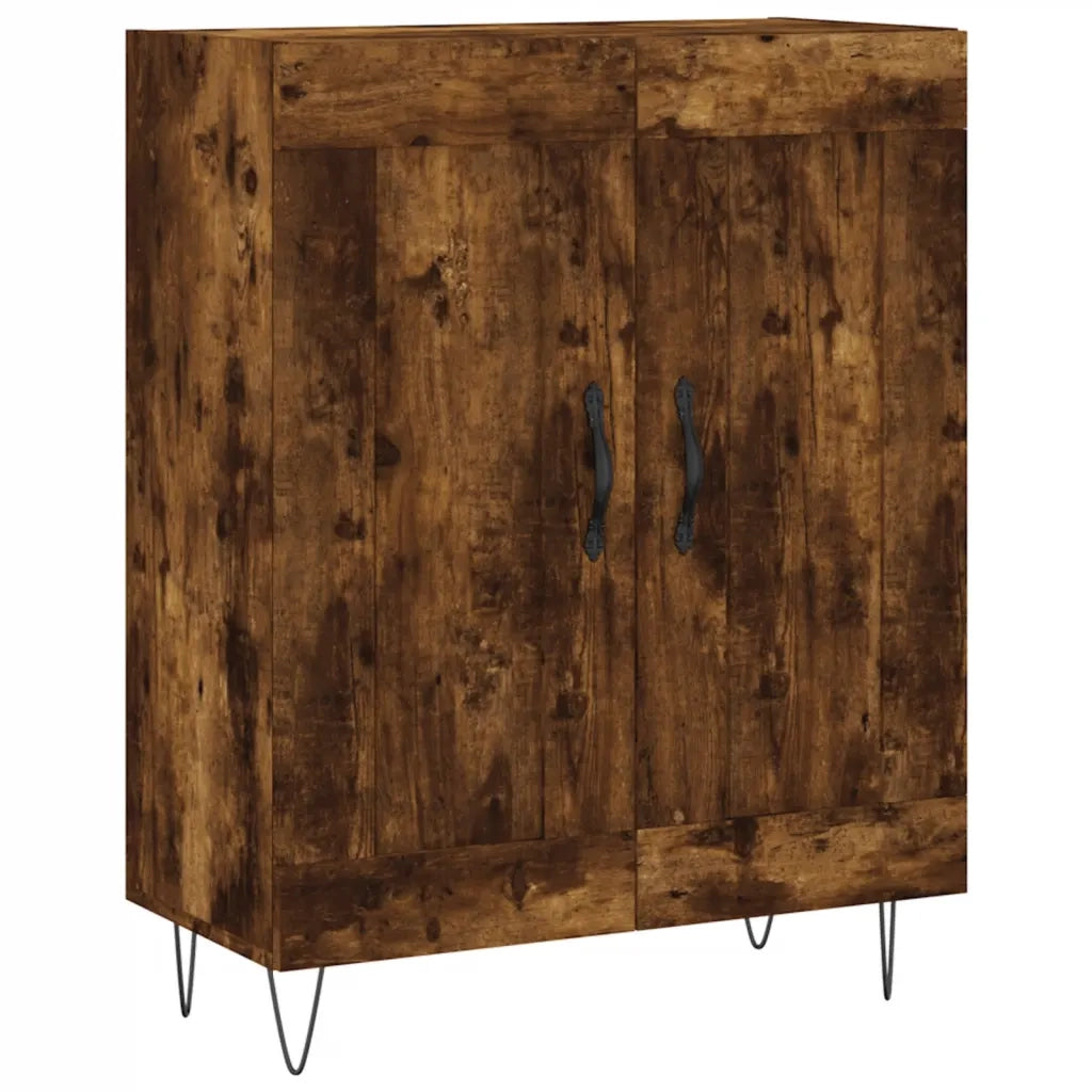 Credenza | Madia | Buffet da pranzo | Armadio da pranzo Rovere Fumo 69,5x34x180 cm in Legno Multistrato