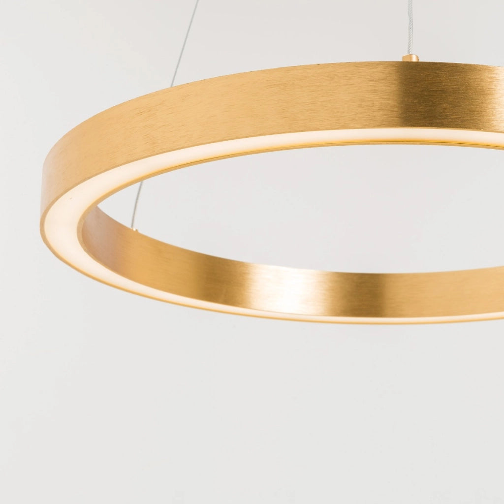 Lampada a sospensione CARLO oro tonda LED 30W Zuma Line