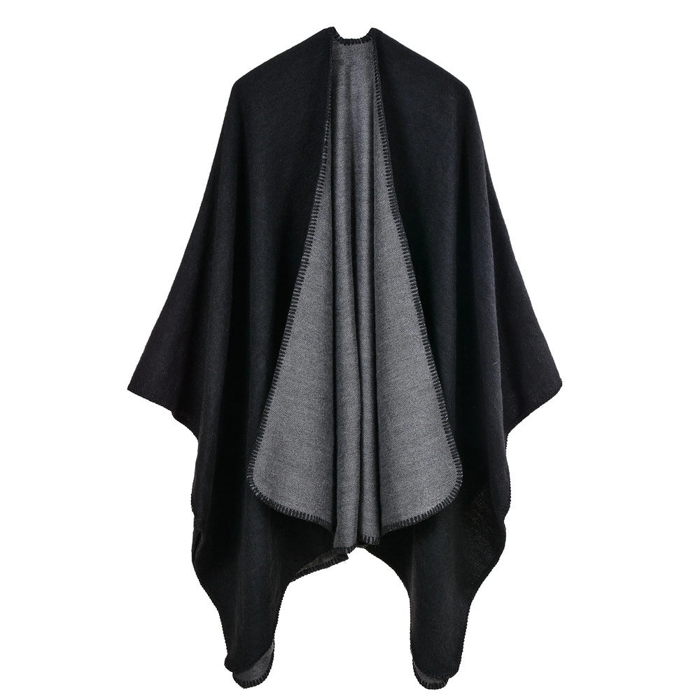 Nuova sciarpa/scialle da donna in jacquard, spessa e calda.