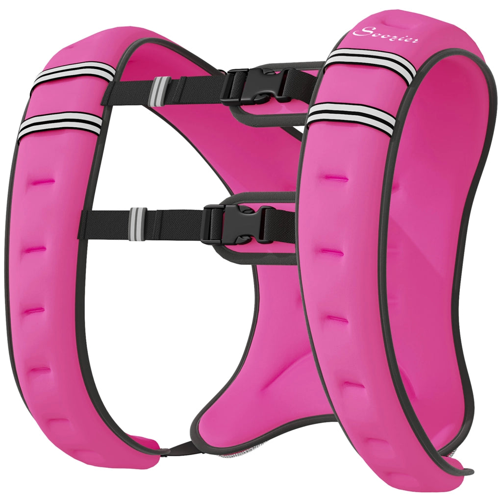 Giubbotto Zavorrato 8kg Traspirante con Tasca Portaoggetti e Spallacci, in tessuto Oxford, 40x35 cm, Rosa