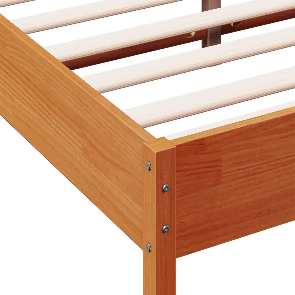 Letto senza Materasso Marrone Cera 120x190 cm in Legno di Pino 844752
