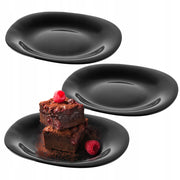Set di 3 piatti da dessert KADAX da 21,5 cm, colore nero.